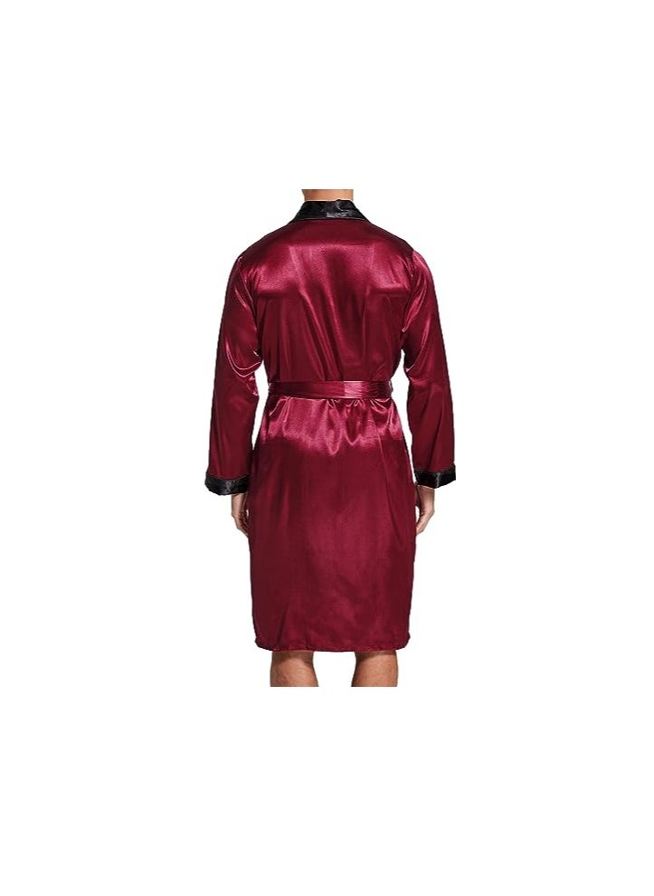 ماركة غير محددة طقم ستان رجالى روب و شورت  - Image 2