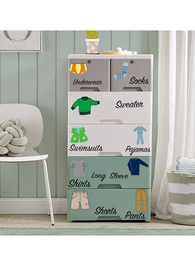 Easma Boy Decals Dresser Clothing Labels Dresser Labels Kids Drawer Stickers Organizing Decals - Image 4