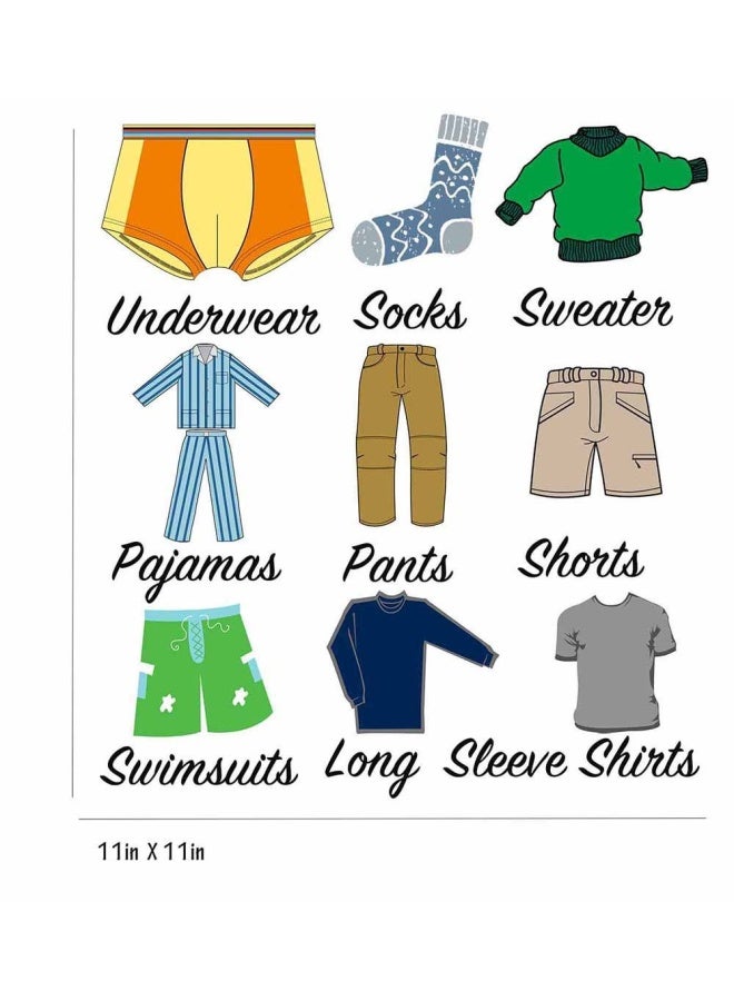 Easma Boy Decals Dresser Clothing Labels Dresser Labels Kids Drawer Stickers Organizing Decals - Image 3