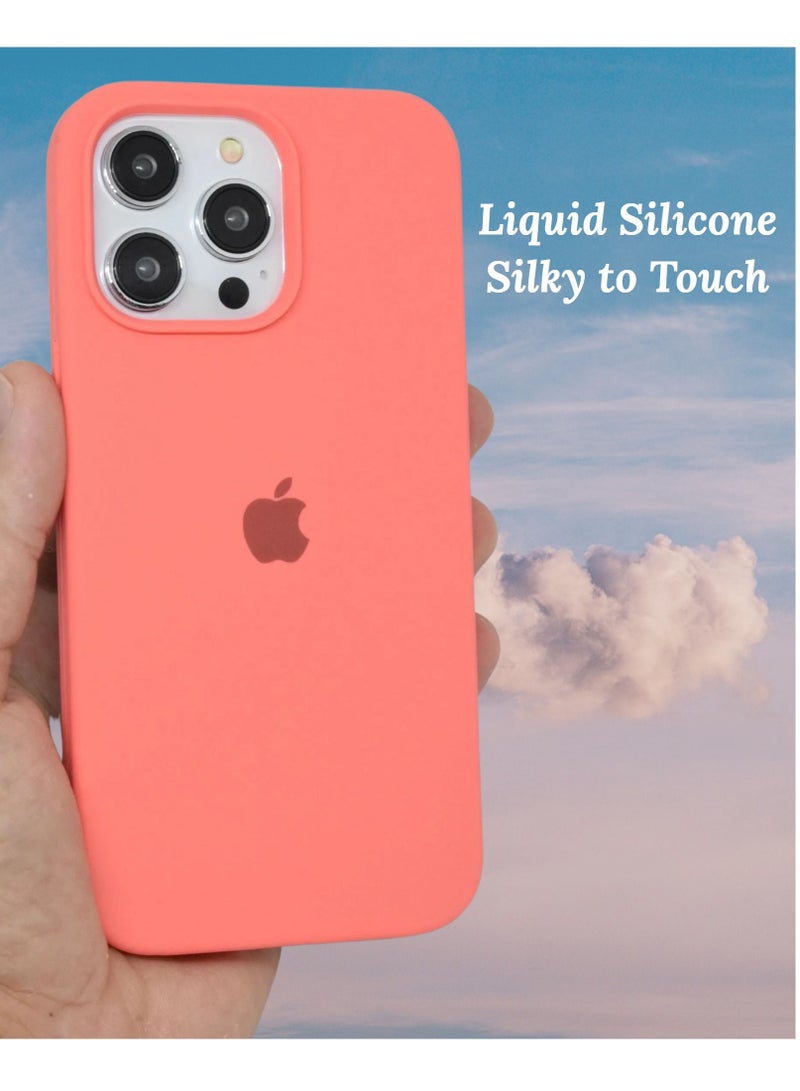 جراب iPhone 14 Pro غطاء واقٍ من السيليكون الناعم الحريري مع بطانة داخلية من الألياف الدقيقة - Image 2