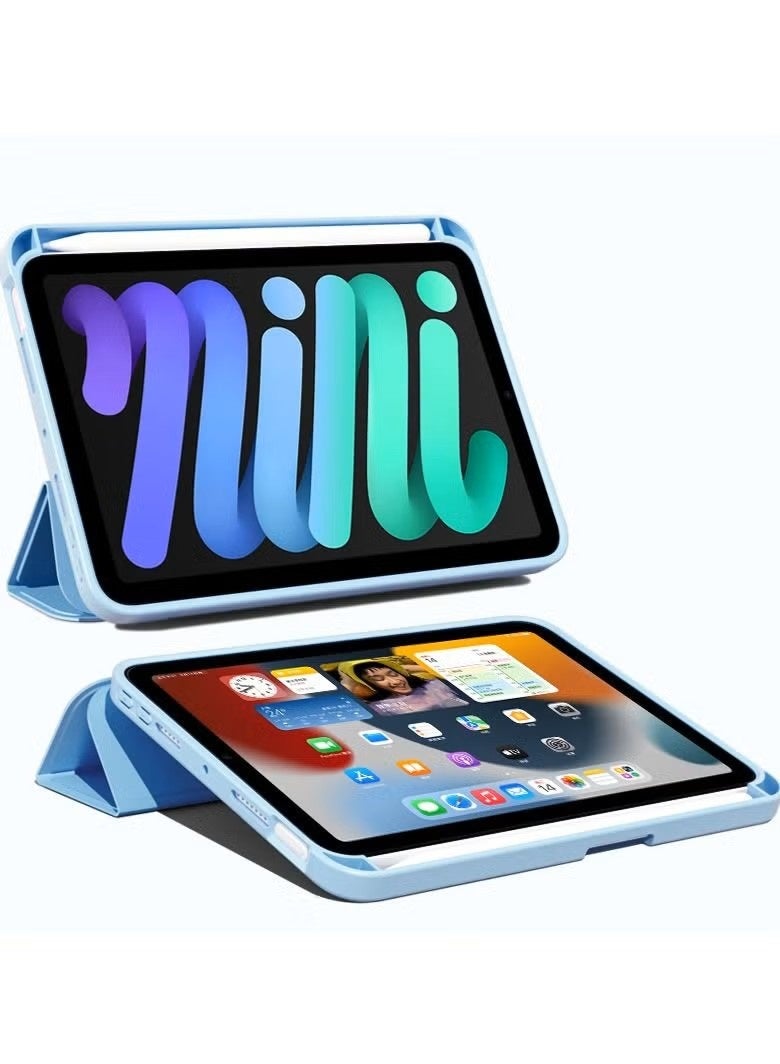 Cat - Cot Cat-Cot iPad 10th Generation Case (10.9-inch) with Pencil Holder, Silicone Smart Folding Stand Cover, Shockproof Full Protection Shell with Auto Sleep/Wake - Blue - Image 2