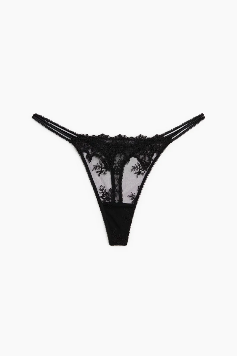 اتش اند ام سروال ثونغ من الدانتيل