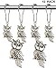 Aimoye Aimoye Country Shower Curtain Hooks - Rust Proof Brushed Nickel Rings with Owl Pendant Accessories Set - Decorative  - Image 2