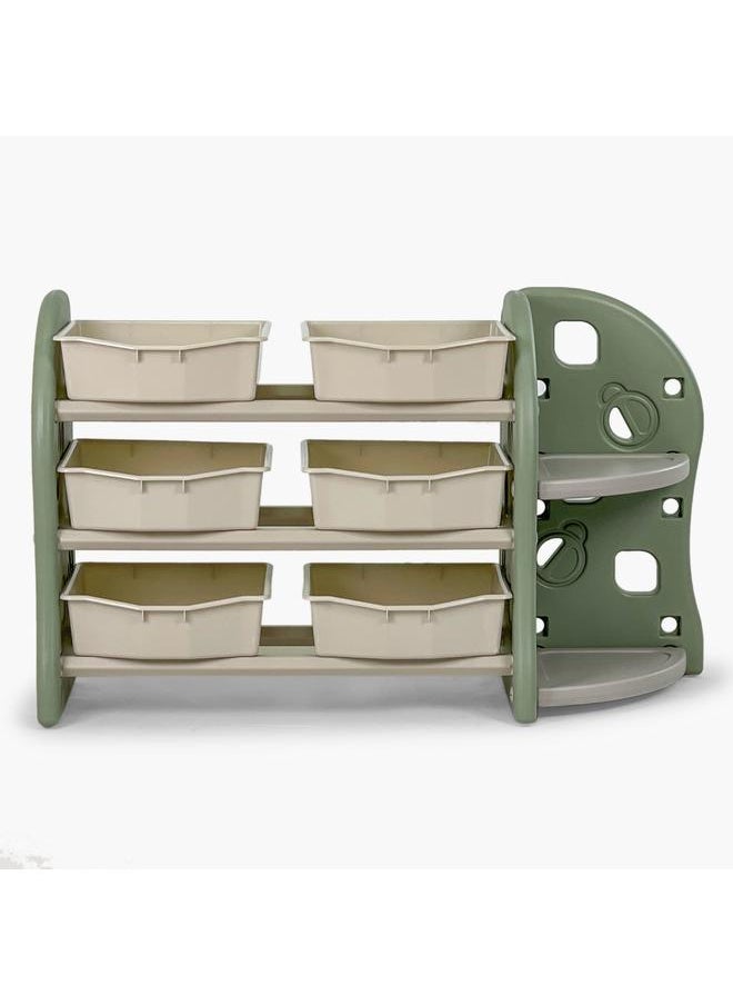 IRIS - Kinder 3 Tier Toy Organiser Bookcase With 6 Boxes - Image 1