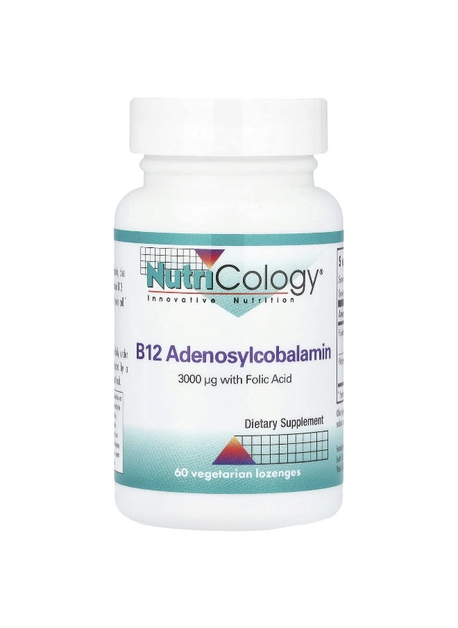 Nutricology Nutricology, B12 Adenosylcobalamin, 60 Vegetarian Lozenges  - Image 1