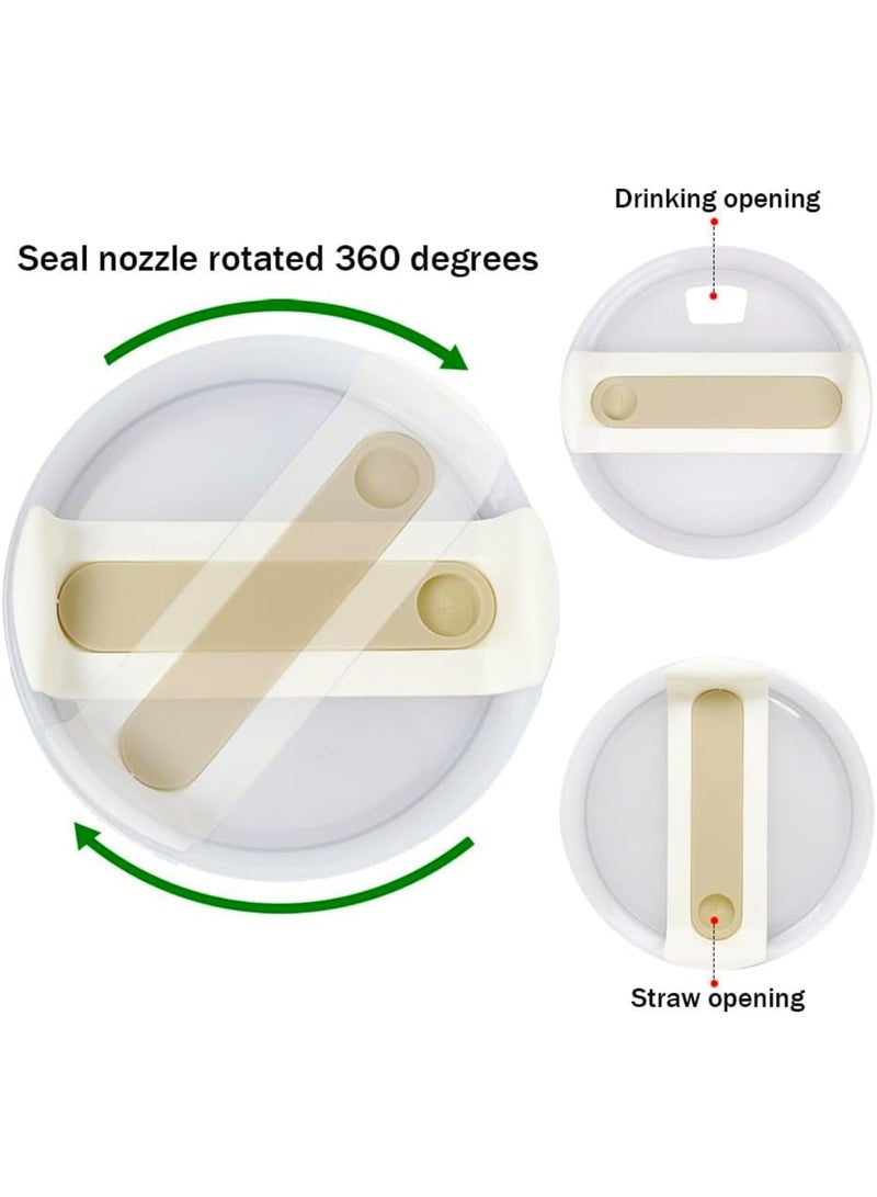 Zikra أغطية أكواب تامبلر لستانلي 40 أونصة، عبوة 2 قابلة لإعادة الاستخدام، مقاومة للتسرب، مقاومة للرش، أغطية بديلة، تناسب ستانلي وأكواب أخرى 40 أونصة (أخضر داكن) - Image 4