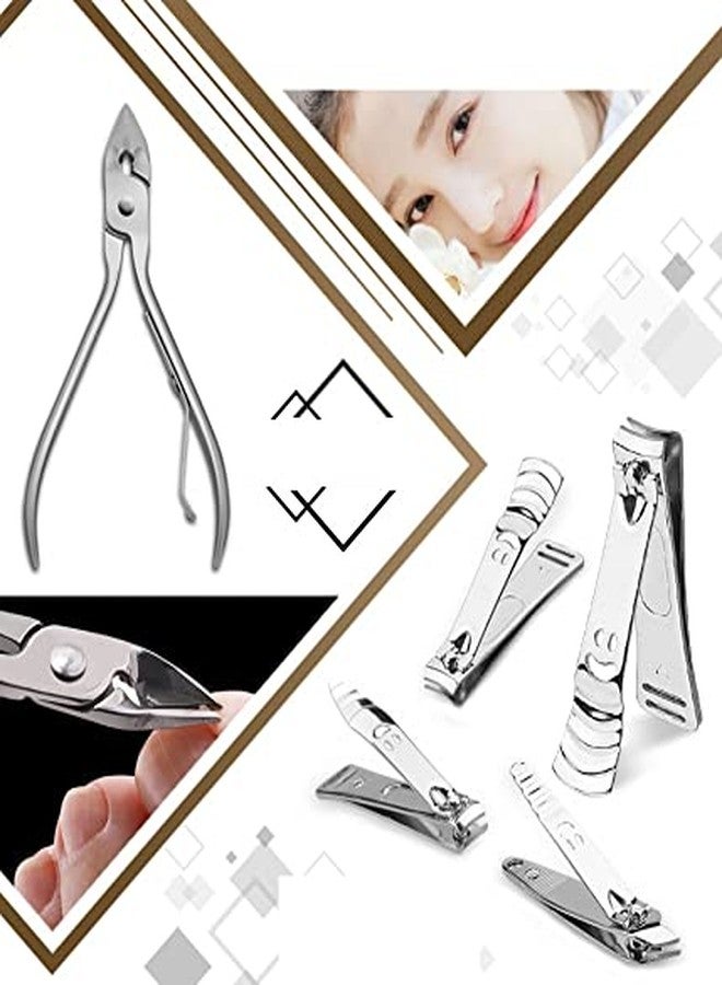 SYGA Manicure Set Manicure kit for women Pedicure kit 11 in 1 Nail Scissors with Black Leather Travel Case, Black - Image 3