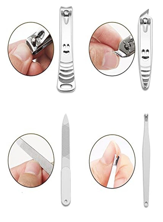 SYGA Manicure Set Manicure kit for women Pedicure kit 11 in 1 Nail Scissors with Black Leather Travel Case, Black - Image 4