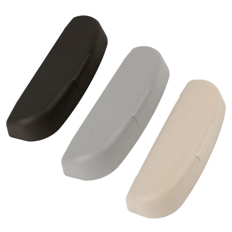 Car Glasses Case: Grey ABS Fall-resistant Wear-resistant Sunglasses Holder - Sponge Lining One-handed Access Glasses Case Storage Box for All Cars Without Puller Models - Image 3