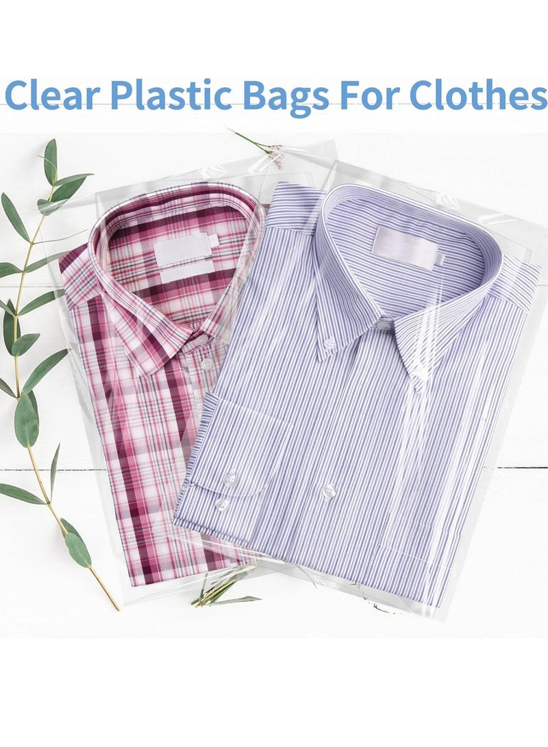 KOOKNA 100Pcs Clear Plastic Bag, 23x30cm Large Bags for Clothing and Shirts, Resealable Cellophane Sleeves for Professional Retail Packaging, Dust-Proof and Tear-Resistant, Self-Sealing - Image 5
