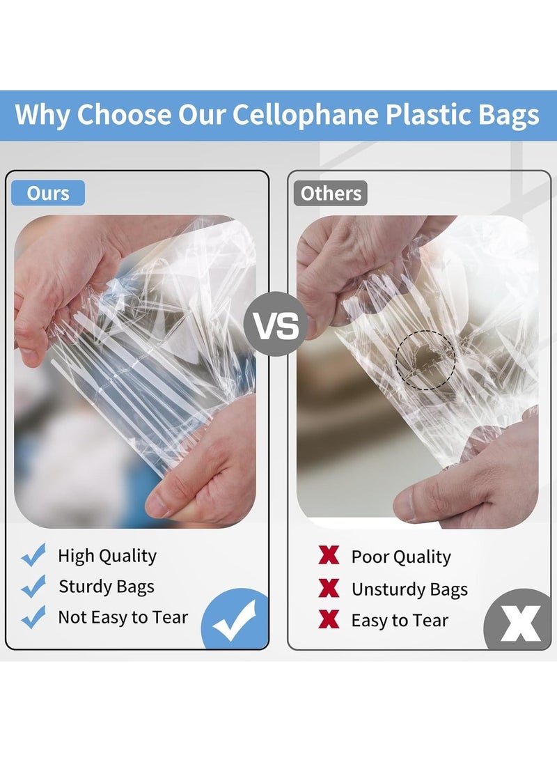 KOOKNA 100Pcs Clear Plastic Bag, 23x30cm Large Bags for Clothing and Shirts, Resealable Cellophane Sleeves for Professional Retail Packaging, Dust-Proof and Tear-Resistant, Self-Sealing - Image 4