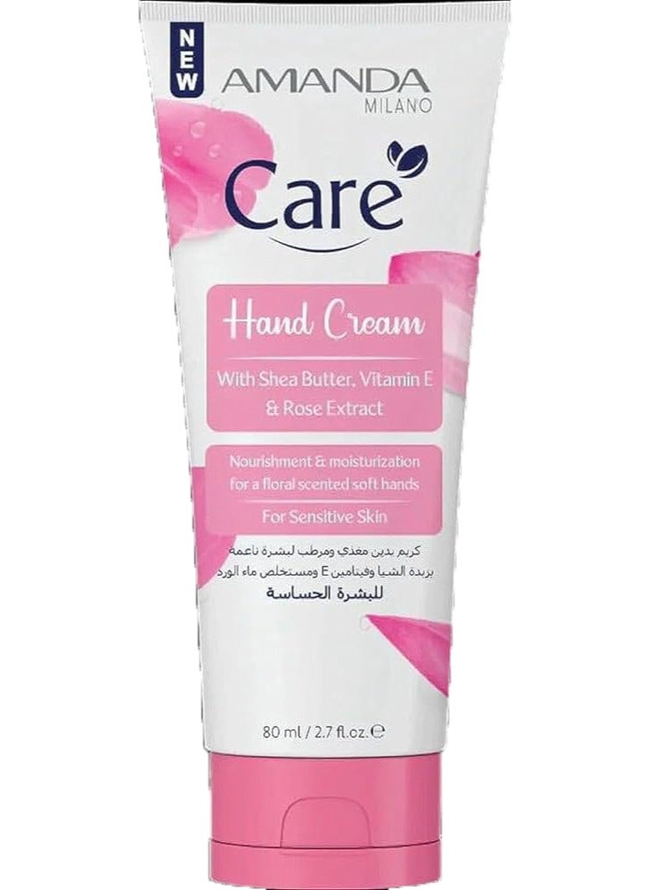 Amanda Milano Amanda Milano Hand Cream with Shea Butter,Vitamin E and Rose Water Extract 80 ml - Image 1