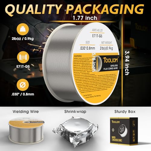 TOOLIOM Flux Core Gasless MIG Wire E71T-GS .030" Diameter 2-Pound Spool Flux Core Self-Shielded Carbon Steel MIG Welding Wire - Image 5