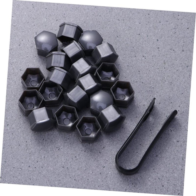 Grey Lug Nut Cover Caps 20 Pack Size 1 Easy Install Corrosion Resistant Wheel Screw Protectors - Image 5