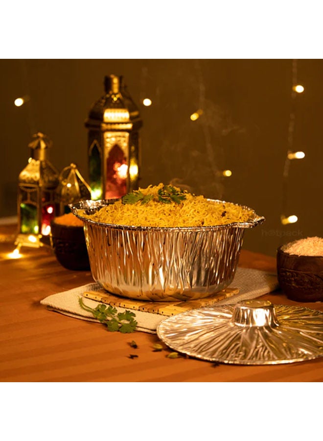 كلينينج سوبر ستور 25 قطعة وعاء قصدير ألومنيوم مع غطاء مقاس 29 سم  - Image 2