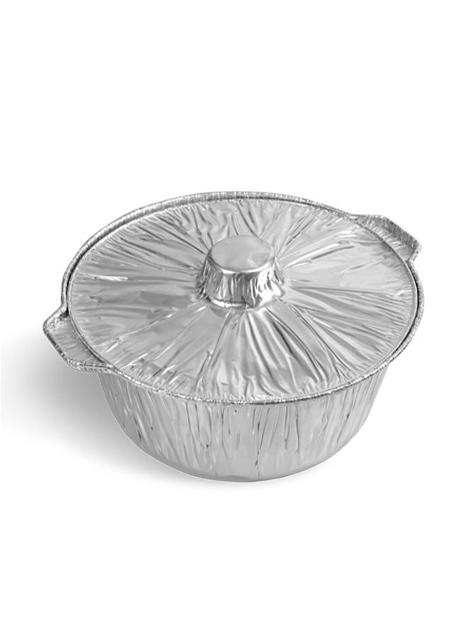 كلينينج سوبر ستور 25 قطعة وعاء قصدير ألومنيوم مع غطاء مقاس 29 سم  - Image 3