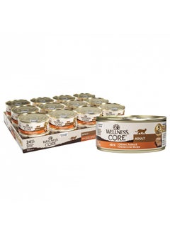 Wellness CORE Grain-Free Wet Cat Food, Natural Canned Food For Cats, Made With Real Meat (Chicken, Turkey & Chicken Liver Pate, 5.5 Oz Cans, Pack Of 24)