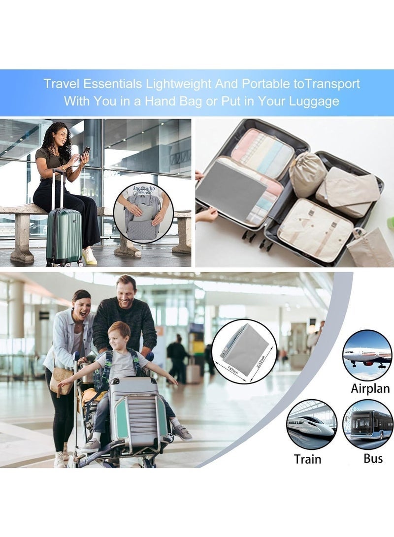 سرير طائرة للأطفال، سرير سفر قابل لتمديد مقعد الأطفال، أساسيات طائرة آمنة للأطفال، مقعد طائرة محمول للرحلات الطويلة مع مسند للقدمين، ضروري لنوم وراحة الطفل أثناء الطيران (رمادي) - Image 5