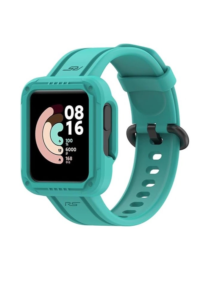Generic Replacement Wrist Band Compatible with Xiaomi MI Watch Lite/Redmi Watch 2 Lite/Poco Watch/Redmi Watch 2/Horloge 2, Adjustable Soft Silicone Wrist Strap with Cover  - Image 1