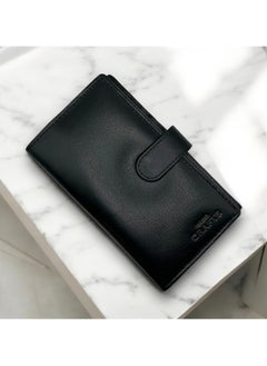 MARIO DRAFTS Mario Drafts Mens Leather Multiple Credit Card Slots Card Holder, Black  - Image 1