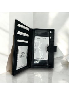 MARIO DRAFTS Mario Drafts Mens Leather Multiple Credit Card Slots Card Holder, Black  - Image 3