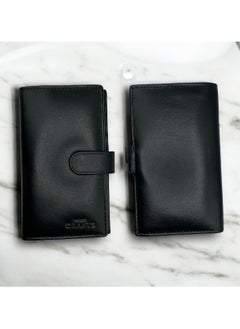 MARIO DRAFTS Mario Drafts Mens Leather Multiple Credit Card Slots Card Holder, Black  - Image 5