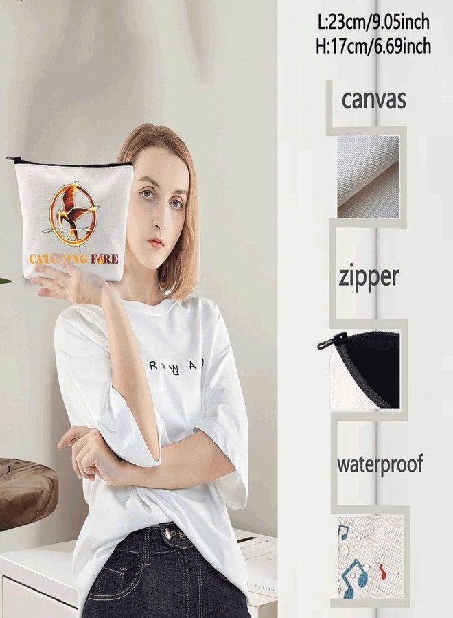 LEVLO Hunger Movie Cosmetic Makeup Bag Hunger Movie Inspired Gift Fire Makeup Zipper Pouch Bag (Fire Bag) - Image 4