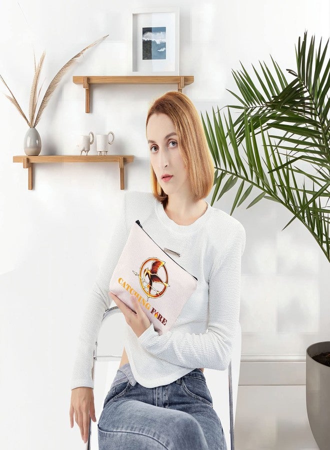 LEVLO Hunger Movie Cosmetic Makeup Bag Hunger Movie Inspired Gift Fire Makeup Zipper Pouch Bag (Fire Bag) - Image 5