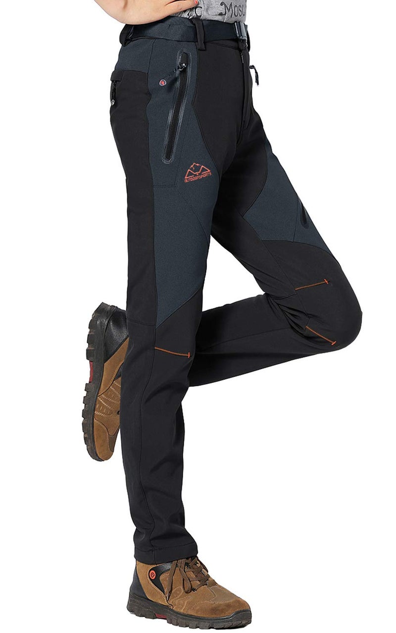 Rdruko Women's Snow Pants Waterproof Insulated Fleece Thermal Ski Hiking Snowboard Pants(Black, US XXL) - Image 1