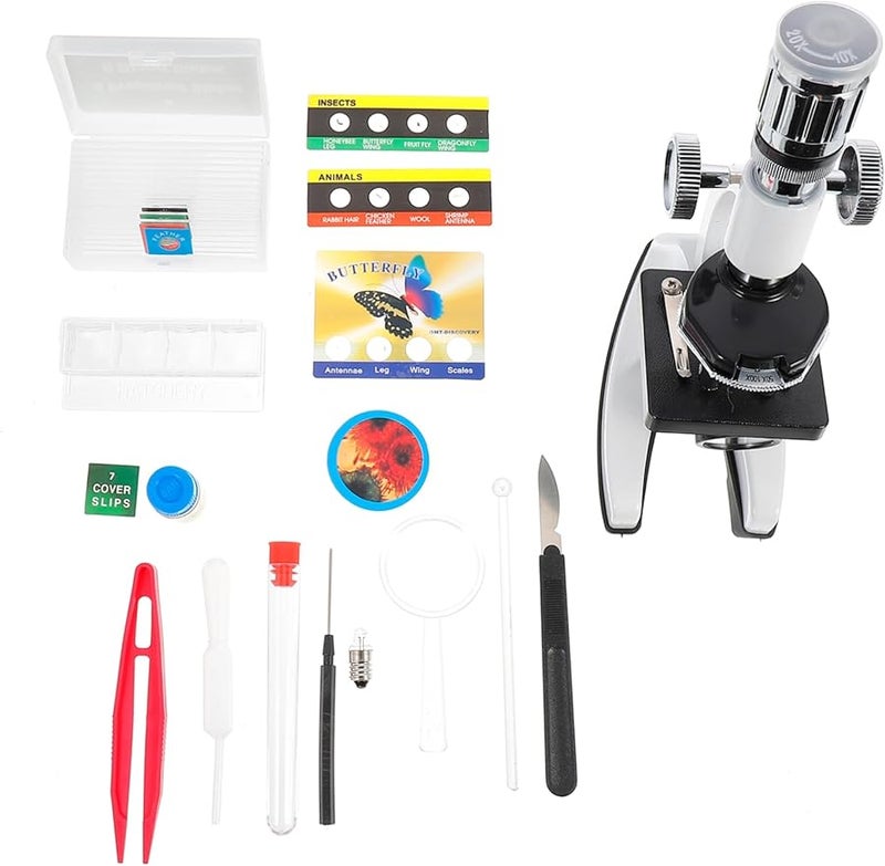 Portable Microscope Kit For Kids 1200x Magnification 6 Levels Robust Construction - Image 1
