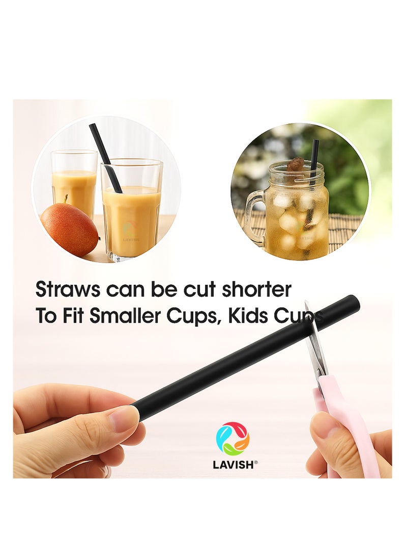 Lavish Jumbo Boba Straws 25-Pack | 12mm Thick, 24cm Long | Black Extra-Wide Smoothie Straws | Individually Wrapped, BPA-Free | Ideal for Bubble Tea, Milkshakes, Juice, Events & Cafes - Image 3