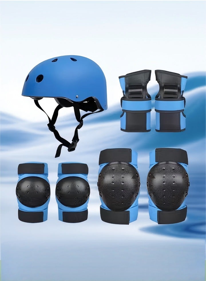 Adjustable Adult & Kid Skating Protective Gear Set for Beginner to Advanced, Skateboard Helmet Knee and Elbow Pads with Wrist Guards for Inline Roller Skating, Scooter, Bike, Skateboarding, M（26-50kg）  - Image 1