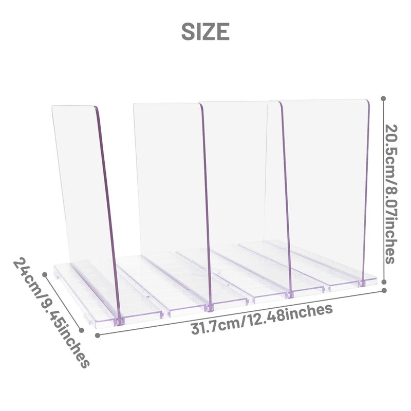 Amviner Gift Bag Storage Organizer, Acrylic Clear Shopping Bag Organizer, Adjustable Shelf Divider Bag Organizer for Small Closet, 1 Pack - Image 4