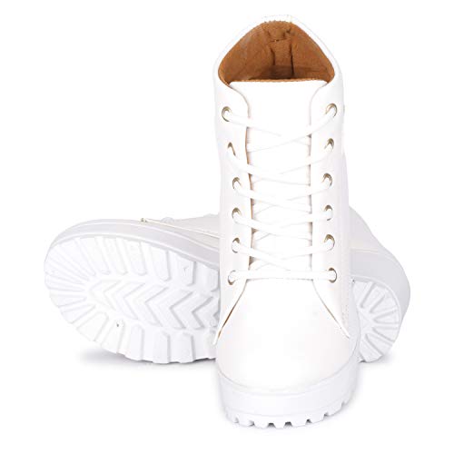KRAFTER Women's & Girl's Classic Winter Boot-White-1-38 - - Image 5