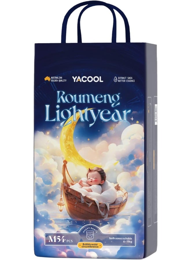 Yacool Baby Pull-Up Pants, Size M, 54 Count - Image 1