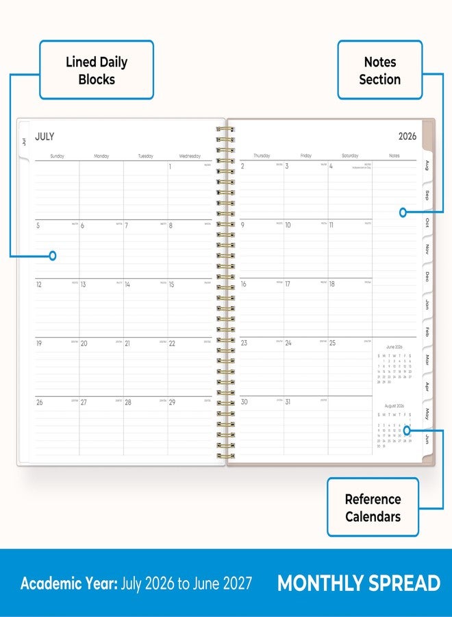 Blue Sky 2026-2027 Weekly and Monthly Academic Year Planner Calendar, July 2026 - June 2027, 8.5" x 11", Flexible Cover With Zip Pouch, Wirebound, Storage Pocket, Nickelson - Image 4