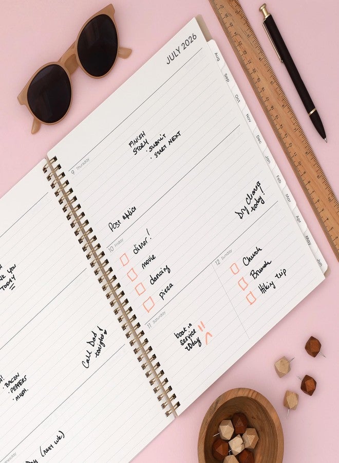 Blue Sky 2026-2027 Weekly and Monthly Academic Year Planner Calendar, July 2026 - June 2027, 8.5" x 11", Flexible Cover With Zip Pouch, Wirebound, Storage Pocket, Nickelson - Image 2