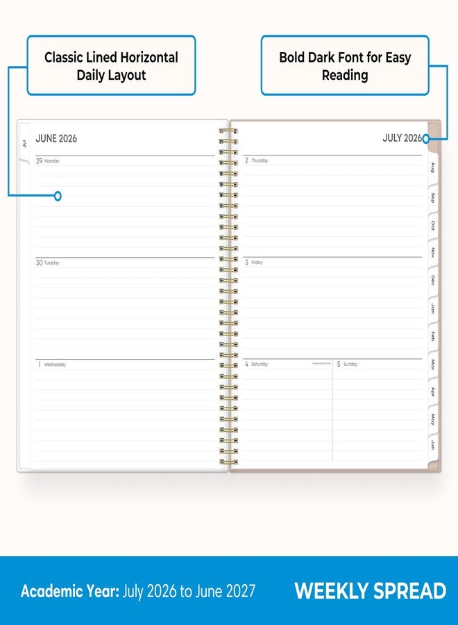 Blue Sky 2026-2027 Weekly and Monthly Academic Year Planner Calendar, July 2026 - June 2027, 8.5" x 11", Flexible Cover With Zip Pouch, Wirebound, Storage Pocket, Nickelson - Image 3