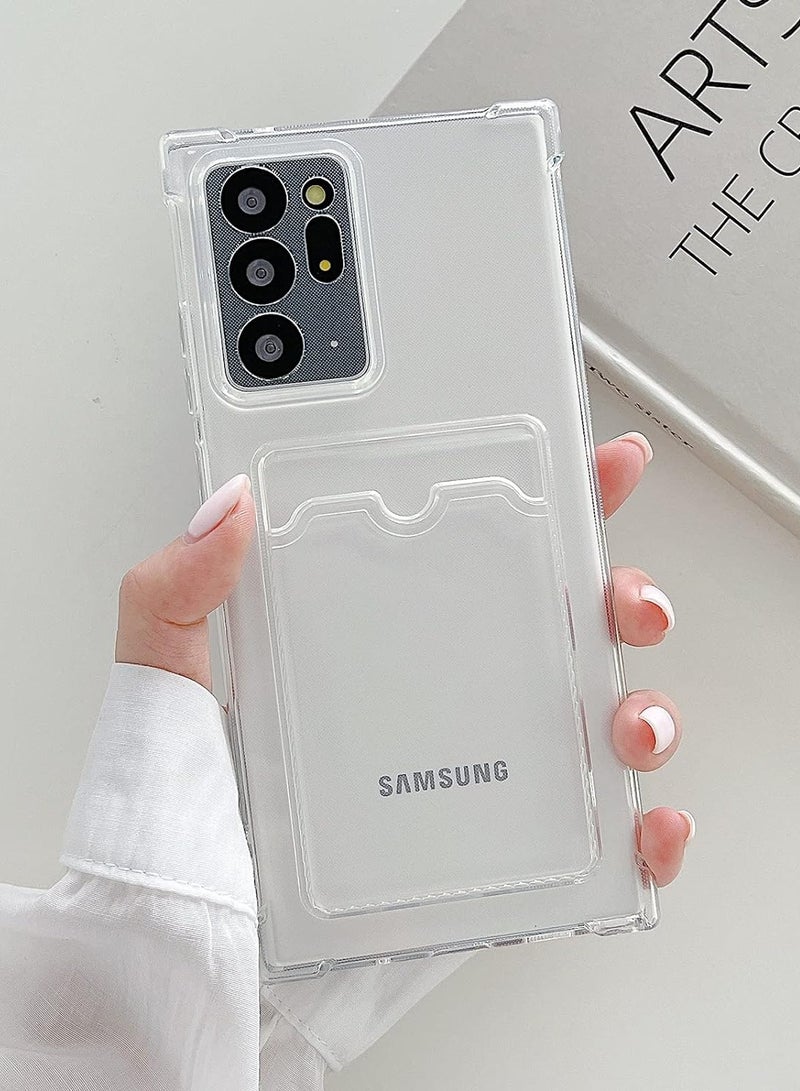 ten.tech TenTech Transparent cover with shockproof corners with card holder - card holder - heat-resistant polyurethane card holder for Samsung Galaxy Note 20 Ultra - transparent  - Image 4
