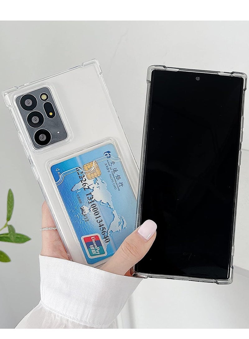 ten.tech TenTech Transparent cover with shockproof corners with card holder - card holder - heat-resistant polyurethane card holder for Samsung Galaxy Note 20 Ultra - transparent  - Image 5