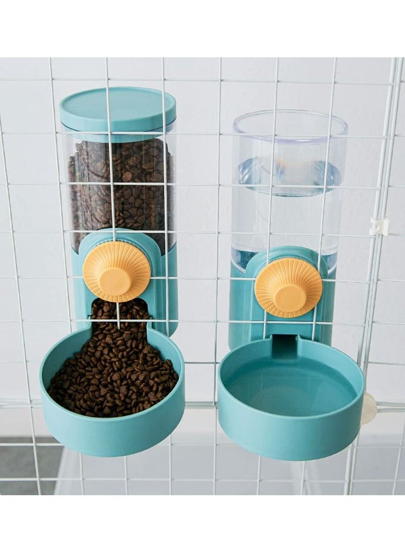 Pet Food Water Dispenser, Hanging Automatic Bowl for Cage Pet Supplies, Gravity Auto Feeder Waterer Set for Small Dog Cat Small Animals Rabbit Chinchilla Guinea Pig Hedgehog Ferret (Green) - Image 2