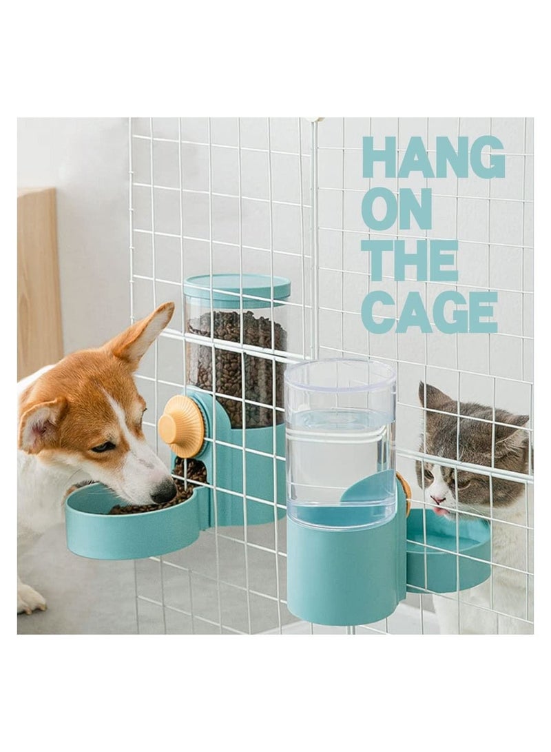Pet Food Water Dispenser, Hanging Automatic Bowl for Cage Pet Supplies, Gravity Auto Feeder Waterer Set for Small Dog Cat Small Animals Rabbit Chinchilla Guinea Pig Hedgehog Ferret (Green) - Image 5