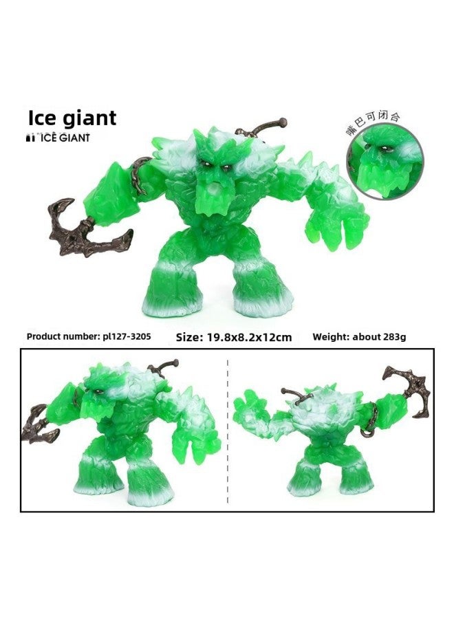 Simulation Myth Animal Model Fire Phoenix Warcraft Monster Three-headed Dog Ice Giant Cognitive Ornaments Plastic Toys-Color:Pl127-3311 Three-headed Dog (black) - Image 4