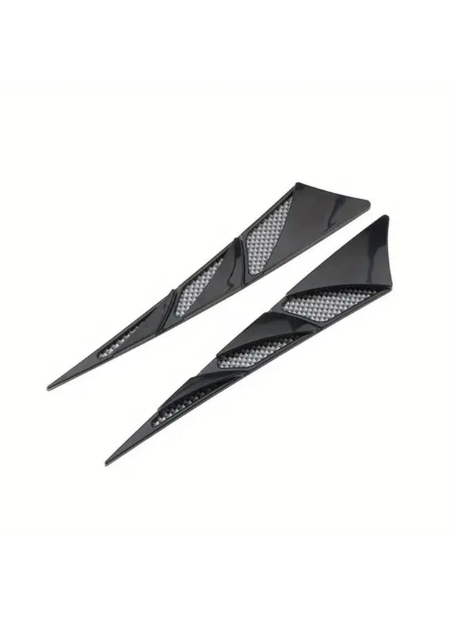Universal Car Hood Vent Air Intake Covers 2pcs Silvery Auto Exterior Decorative Trim - Image 3