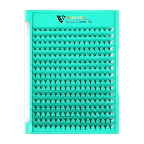 VAVALASH Premade Fans Eyelash Extensions 10D 12D 14D 16D 20D 24D 003 005 007 Thickness CD Curl Middle Stem Heat Bonded Premade Fans Russian Volume Lash Extensions 30D003D815mm - Image 1
