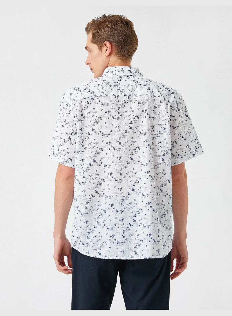 KOTON Short Sleeve Patterned Shirt