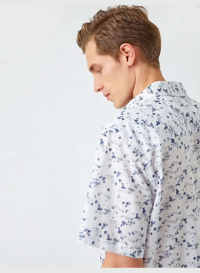 KOTON Short Sleeve Patterned Shirt