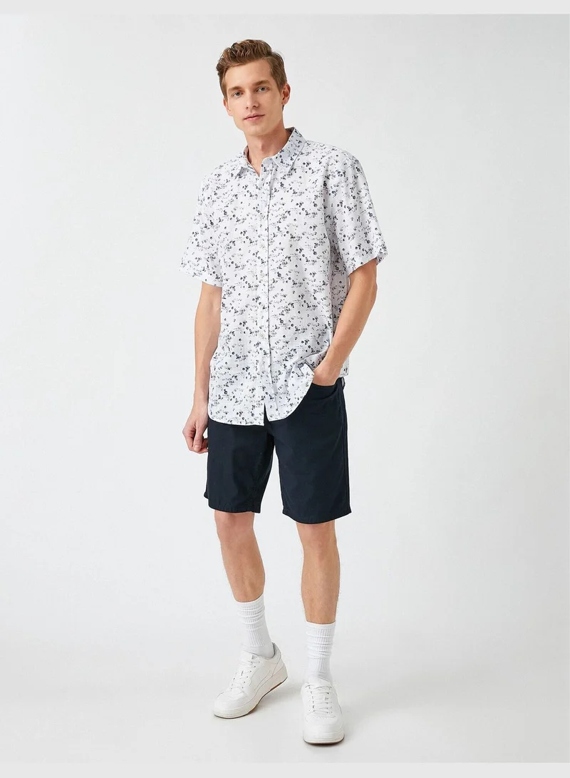 KOTON Short Sleeve Patterned Shirt