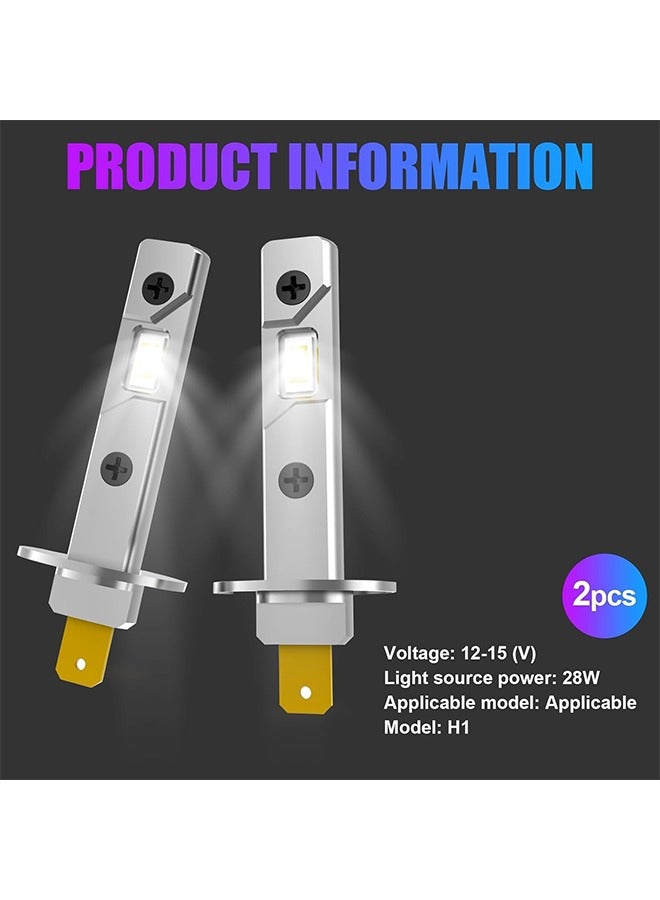 Generic H1 Car Inline High Beam Bulb, 2 PCS 3750-2SMD LED Fog Light, Waterproof Energy Saving, Universal Replacement Lighting for Most Car Models, Easy Plug  Play (White)  - Image 2