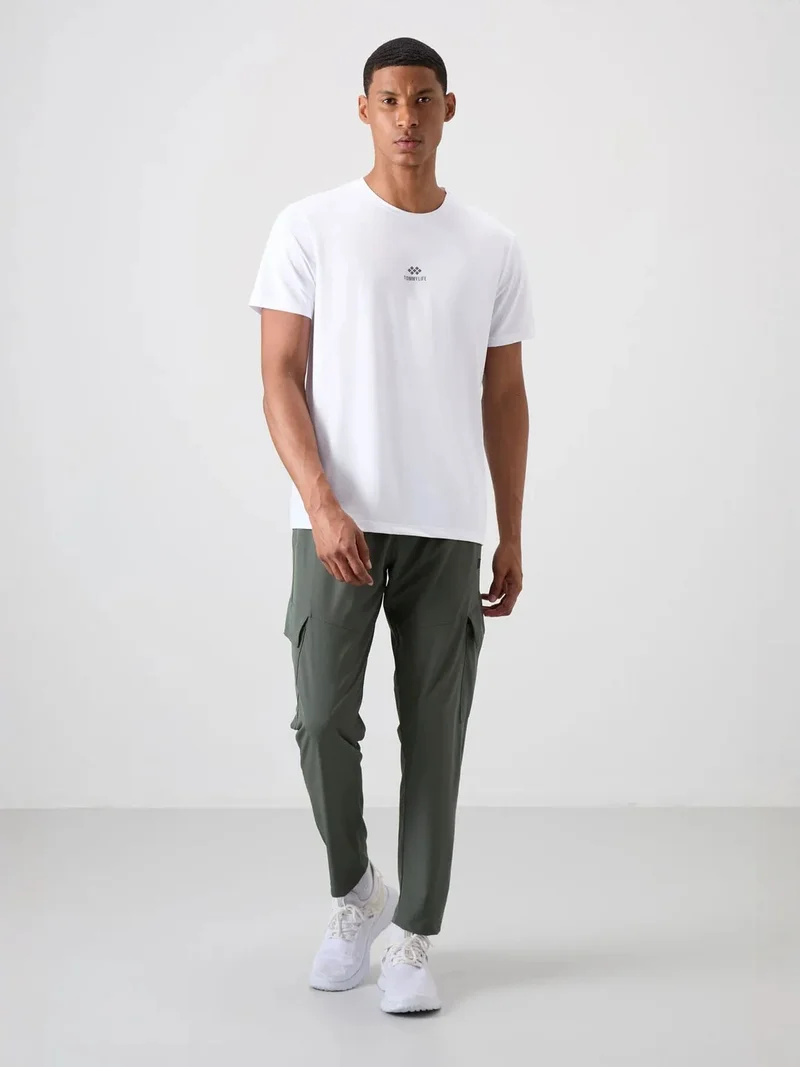 TOMMYLIFE TOMMY Men's Logo Patch Short-Sleeve T-Shirt